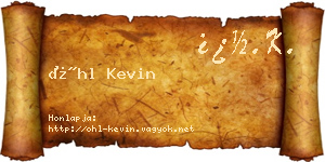 Öhl Kevin névjegykártya